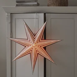 Star Trading Stripe papirstjerne, rød, 60 cm