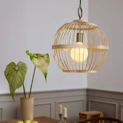 2 stk Halo Design Stockholm pendel, natur, Ø40 cm