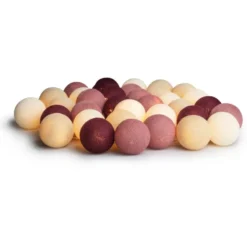 3 stk Iris Lights Dusty Pink lyskæde, 20 kugler
