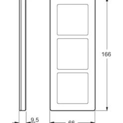 10 stk LK Fuga Pure 66 designramme, 3 modul, hvid