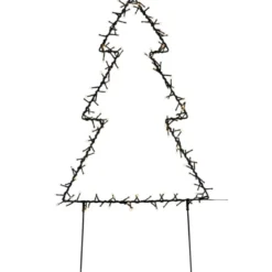 2 stk Nordic Winter metal juletræ med lys, 75 cm