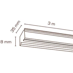 10 stk Scan Products Mita 1F strømskinne, sort, 3 meter
