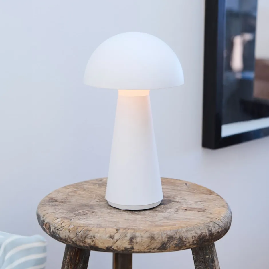 4 stk Sirius Sam genopladelig bordlampe, hvid