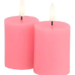 10 stk Sirius Sille LED bloklys, batteri, rosa