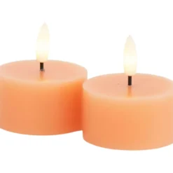 10 stk Sirius Sille LED fyrfadslys, batteri, orange