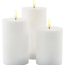 6 stk Sirius Smilla LED bloklys, genopladelig, hvid