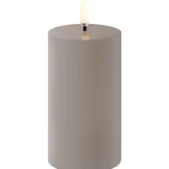 4 stk Uyuni LED bloklys, batteri, beige