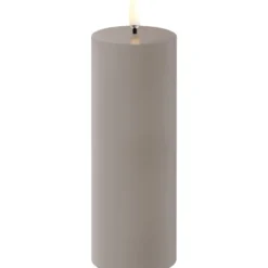 4 stk Uyuni LED bloklys, batteri, beige