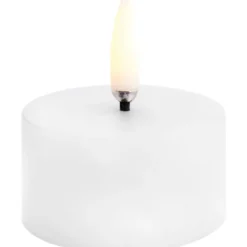 6 stk Uyuni LED bloklys, batteri, hvid