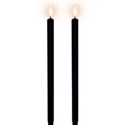 6 stk Uyuni LED kronelys, batteri, sort