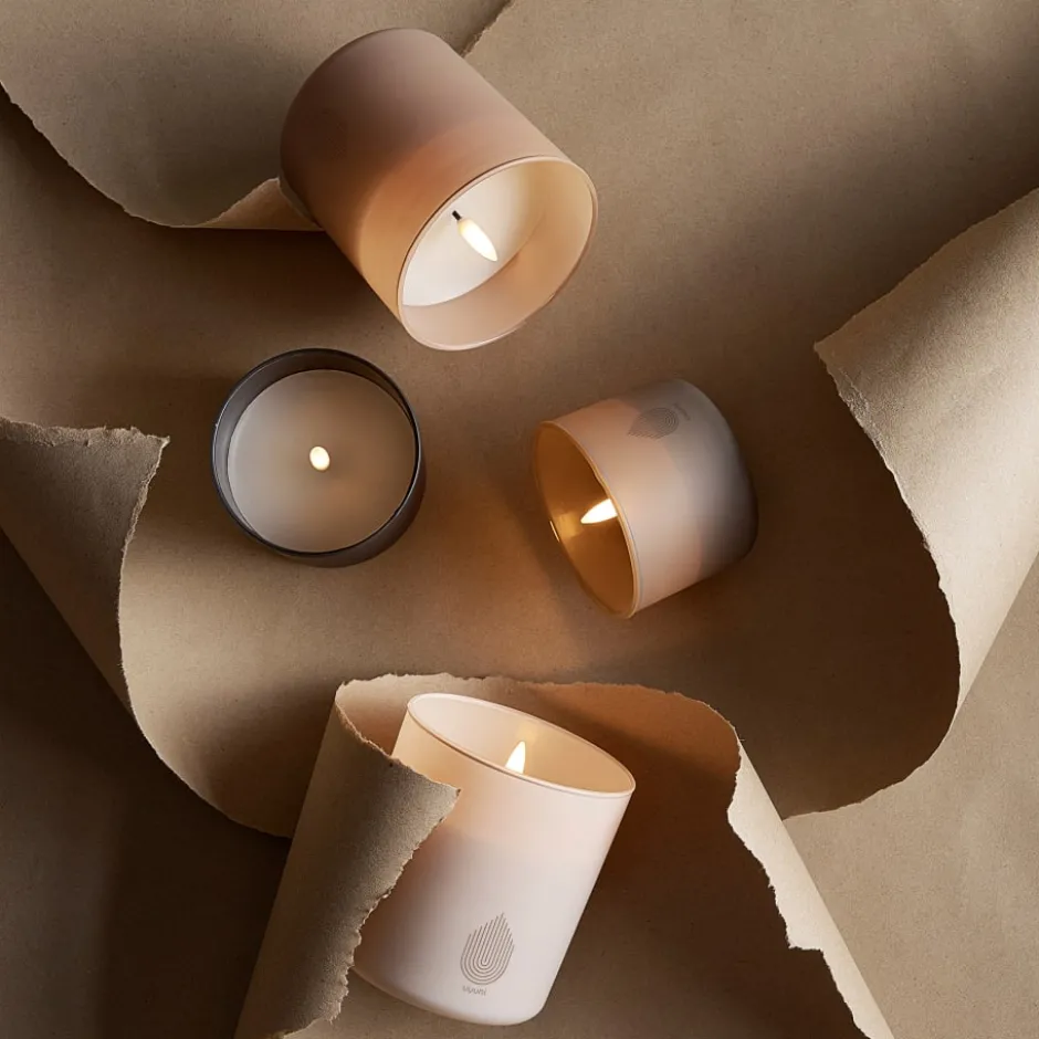 4 stk Uyuni LED stearinlys, beige