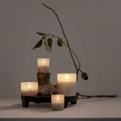4 stk Uyuni LED stearinlys, creme