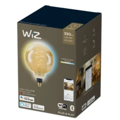 2 stk Wiz E27 globepære, 2000K-5000K, 6W, Ø20 cm