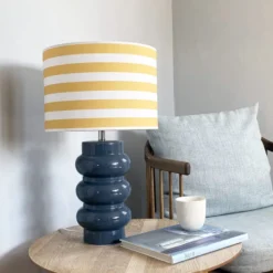 Superliving Lyon bordlampe, blå/gul