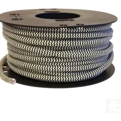 TBI stofledning, 2x0,75 mm², hvid/sort, metervare