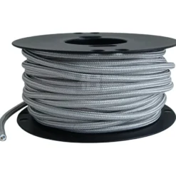 TBI stofledning, 2x0,75 mm², sølv, metervare