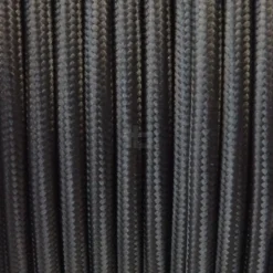 TBI stofledning, 2x0,75 mm²,snoet sort, metervare