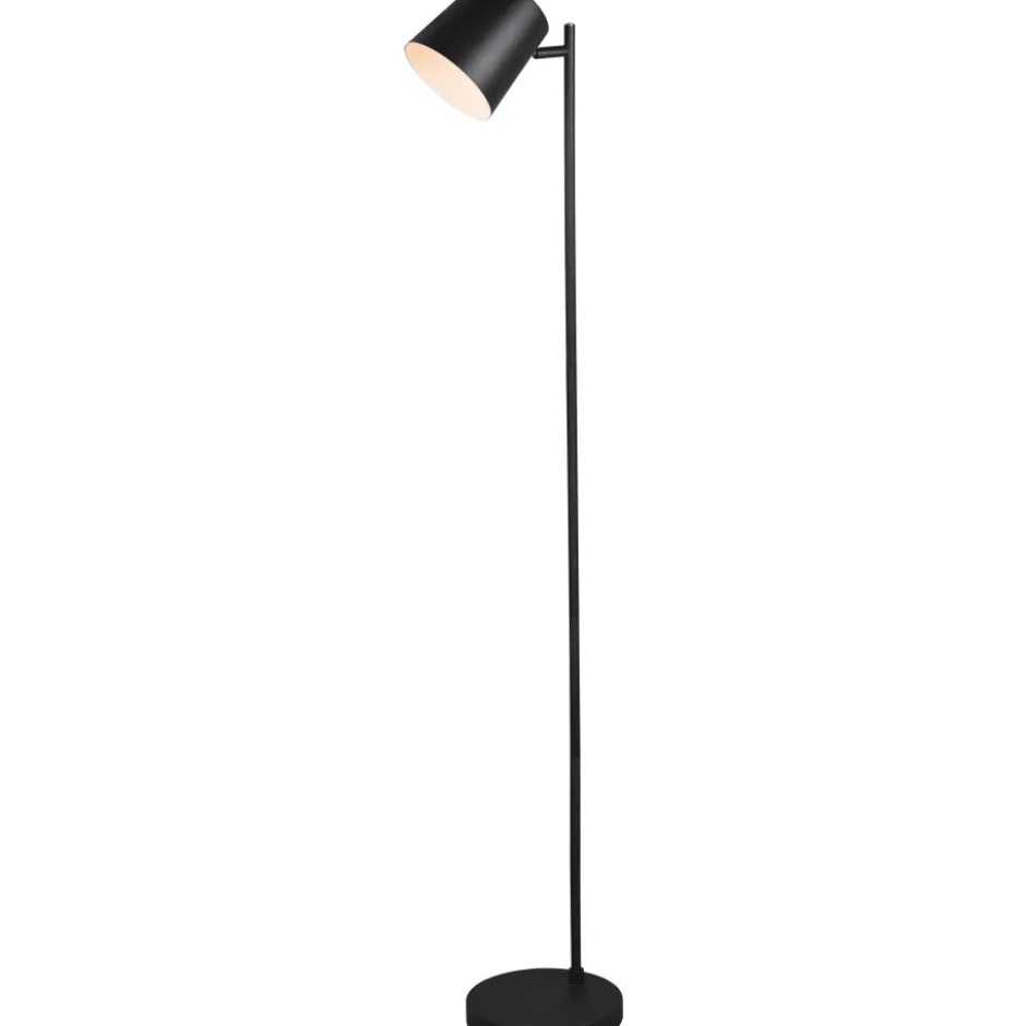 Trio Lighting Blake genopladelig gulvlampe, sort