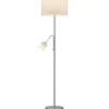 Trio Lighting Hotel gulvlampe med læselampe, hvid