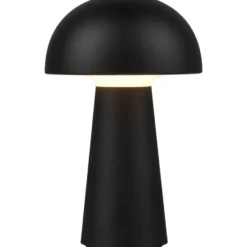 Trio Lighting Lennon genopladelig bordlampe, sort