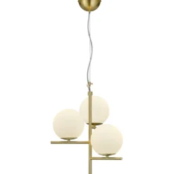Trio Lighting Pure lysekrone, messing