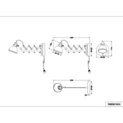 Trio Lighting Scissor sakselampe, beton