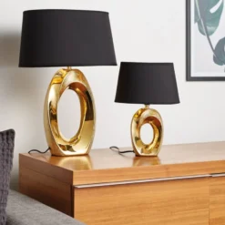 Trio Lighting Taba bordlampe, guld, 52 cm