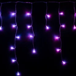 Twinkly Icicle istapper udendørs lyskæde, 190 farvede + hvide lys, 5 meter
