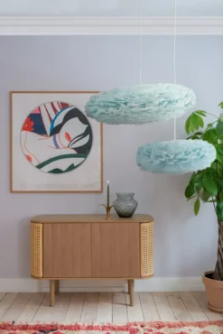 Umage Eos Esther fjerlampeskærm, lyseblå, Ø60 cm