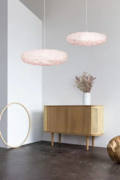 Umage Eos Esther fjerlampeskærm, lyserød, Ø75 cm