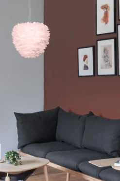 Umage Eos Evia fjerlampeskærm, lyserød, Ø40 cm
