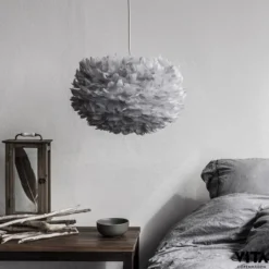 Umage Eos fjerlampeskærm, grå, Ø65 cm
