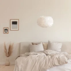 Umage Eos fjerlampeskærm, hvid, Ø45 cm