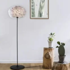 Umage Santé Eos fjer gulvlampe, brun