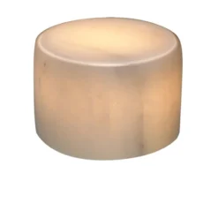 Unison marmor bordlys, hvid, H6 cm