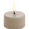 Uyuni LED fyrfadslys, batteri, beige