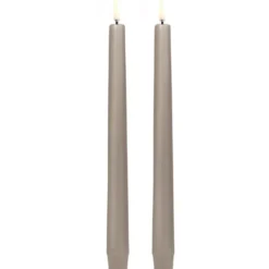 Uyuni LED kronelys, batteri, beige