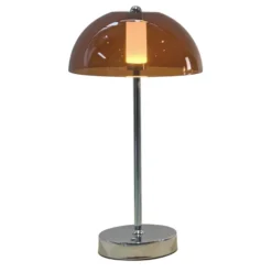 Veli Line Shade genopladelig bordlampe, ravfarvet