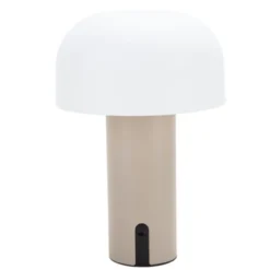 Veli Line Shape genopladelig bordlampe, beige