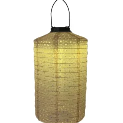 Veli Line solcelle papir lanterne, beige