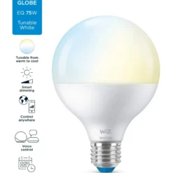 Wiz E27 globepære, 2700K-6500K, 11W