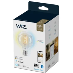 Wiz E27 globepære, 2700K-6500K, 7W, Ø9,5 cm