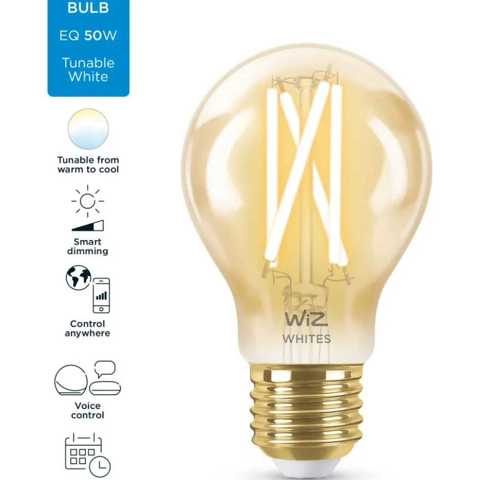 Wiz E27 standardpære, 2000K-5500K, 7W