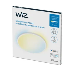 Wiz Superslim plafond, justerbar hvid, hvid, Ø43 cm