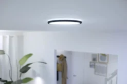 Wiz Superslim plafond, justerbar hvid, sort, Ø43 cm