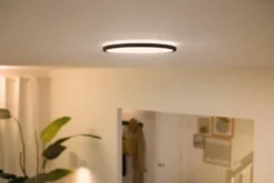 Wiz Superslim plafond, justerbar hvid, sort, Ø55 cm